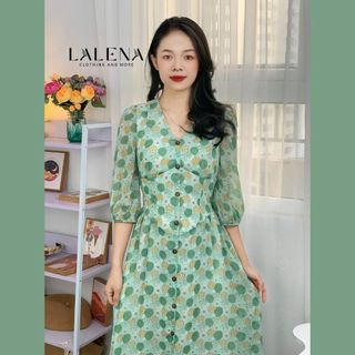 NV060 - Váy cổ tim nhún hông