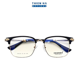 Gọng kính cận THIÊN HÀ OPTICAL COSMOS 2106 dáng vuông,chất liệu thép không ghỉ, sz to
