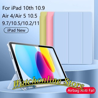 Bao da silicon thông minh cho ipad mini 6 8.3 inch air 1 air 2 air 3 4 5 ipad 10.2 12.9 có khe gài bút