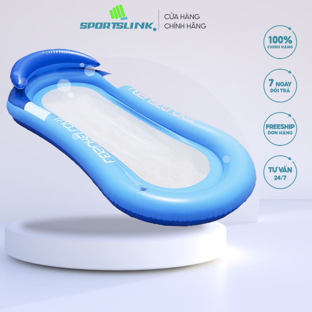 Phao bơi giường nằm thư giãn có tựa lưng Sportslink fp98