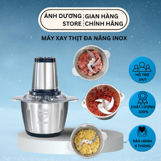 Máy xay thịt yunoza đa năng inox 4 lưỡi siêu bền 2023