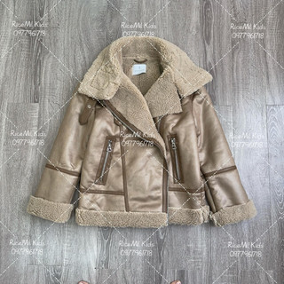 Áo da lộn lót lông cừu Stradivarius dư xịn