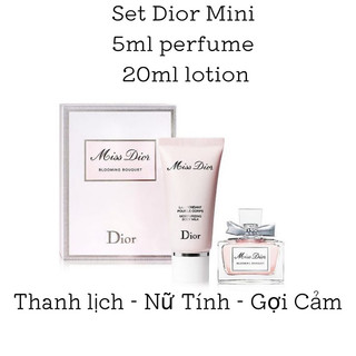 Set Nước Hoa Dior Và Lotion Milk Miss Blooming Bouquet