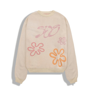 Áo Sweater Len Local Brand SWE FLOWERS KNIT SWEATER - Kem