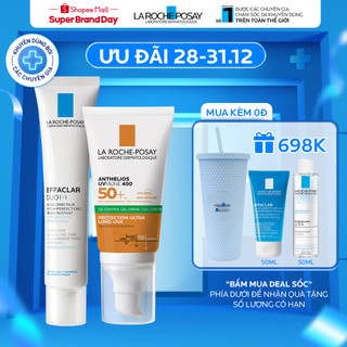 Bộ sản phẩm giảm mụn và chống nắng La Roche-Posay Anthelios UVMUNE 400 Gel Cream
