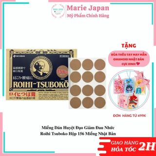 Miếng dán huyệt đạo giảm đau nhức Roihi Tsuboko Hộp 156 Miếng Nhật Bản