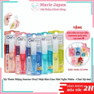 Xịt thơm miệng Sunstar Ora2 Nhật Bản Giao mùi ngẫu nhiên - Chai xịt 6ml