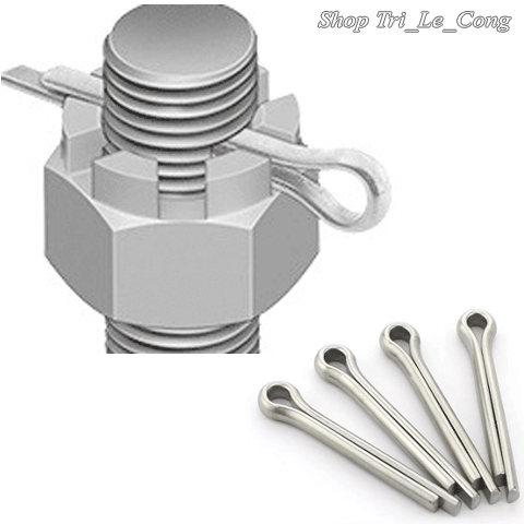 Chốt chẻ khóa đình gài lổ an toàn bulong đai ốc vít mạ kẽm D1.5 D2.5 D3.0 D4.0 D3 D4 4mm 5mm 6mm 8mm