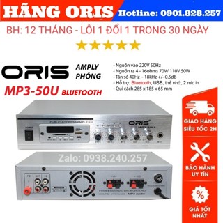 Amply loa phóng thanh công suất 50W chính hãng ORIS 50U, Amply phóng cho ra âm thanh chính xác - oris MP3-50U