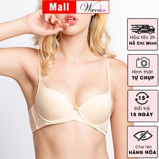 Áo ngực mút dày WANNABE AN314 thun trơn, gọng kiểu basic đơn giản,phù hợp nhiều trang phục hàng ngày
