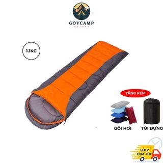 Túi Ngủ Dã Ngoại Giữ Ấm, Thiết Kế Gập Gọn, Túi Ngủ Thông Minh Đa Năng, Túi Ngủ Văn Phòng Màu Cam GoVcamp