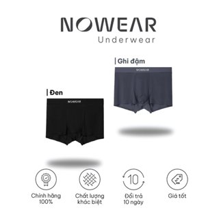 Combo 2 quần lót BOXER nam cao cấp NOWEAR - dáng PROFIT, chất thun lạnh, lớp lót tổ ong, vải không đường may