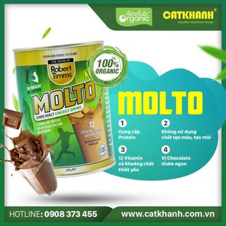 Bột cacao sữa lúa mạch Molto 450gr (nhập khẩu Úc)