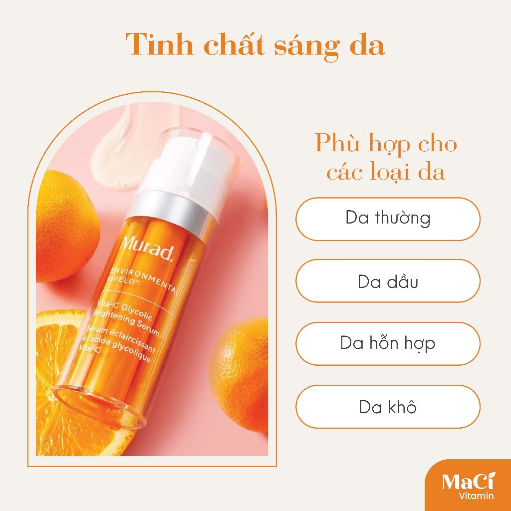 Tinh Chất Làm Sáng Da Murad Vita-C Glycolic Brightening Serum 30ml