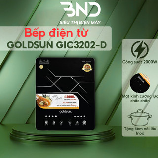 Bếp điện từ Goldsun GIC3202-D - Bếp cảm ứng thông minh công suất 2000w tặng nồi lẩu inox bảo hành 12 tháng dienmaybnd