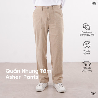  Quần nhung tăm ASHER Pants, Chất liệu nhung tăm, Dáng dáng suông rộng thoải mái, tôn dáng, quần corduroy