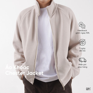 Áo Khoác Nỉ Bông Giữ Nhiệt Fleece Chester Jacket GUY's Closet - Chất Nỉ Bông Lông Cừu Cao Cấp, Năng Động, Siêu Ấm
