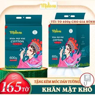 Khăn Lau Mặt Khô Đa Năng Midosu Dùng 1 Lần Sợi Thực Vật An Toàn Cho Da Không Chất Huỳnh Quang