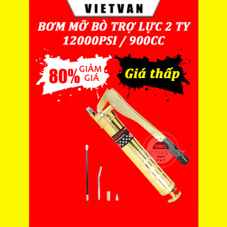 VIETVAN bơm mỡ bò trợ lực 2 ty 900cc bơm mỡ cầm tay dùng cho mỡ sâu mỡ nhồi chất liệu thép bơm rất mạnh