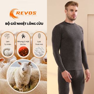 Quần áo giữ nhiệt lông cừu siêu ấm, bộ thể thao nam mùa đông cao cấp REVOS Đồ bộ nam nữ big size giữ ấm đại hàn KP089