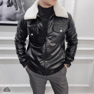 Áo khoác nam da lót lông mặc tết kiểu dáng hàn quốc AK20