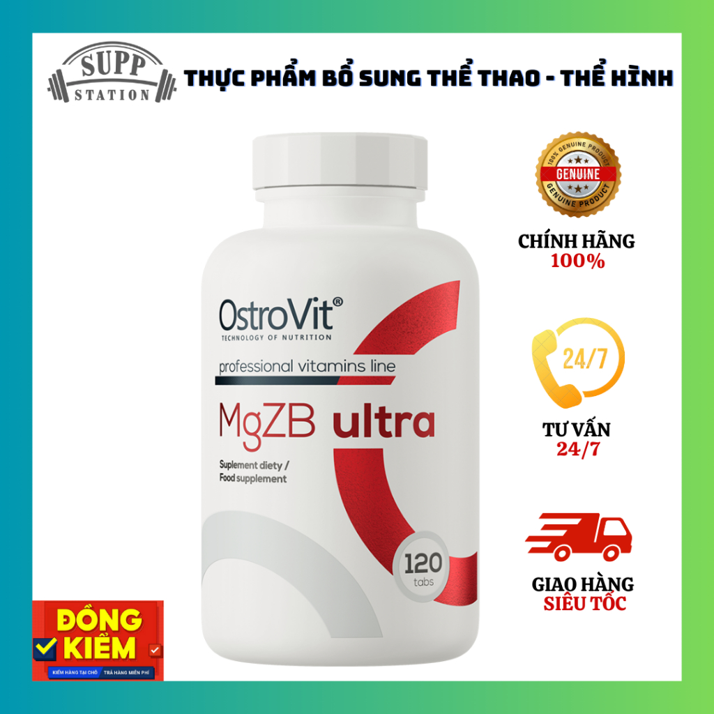 Hỗ Trợ Sức Khỏe, Tăng cường sức mạnh nam giới - OSTROVIT MGZB Ultra - 120 viên