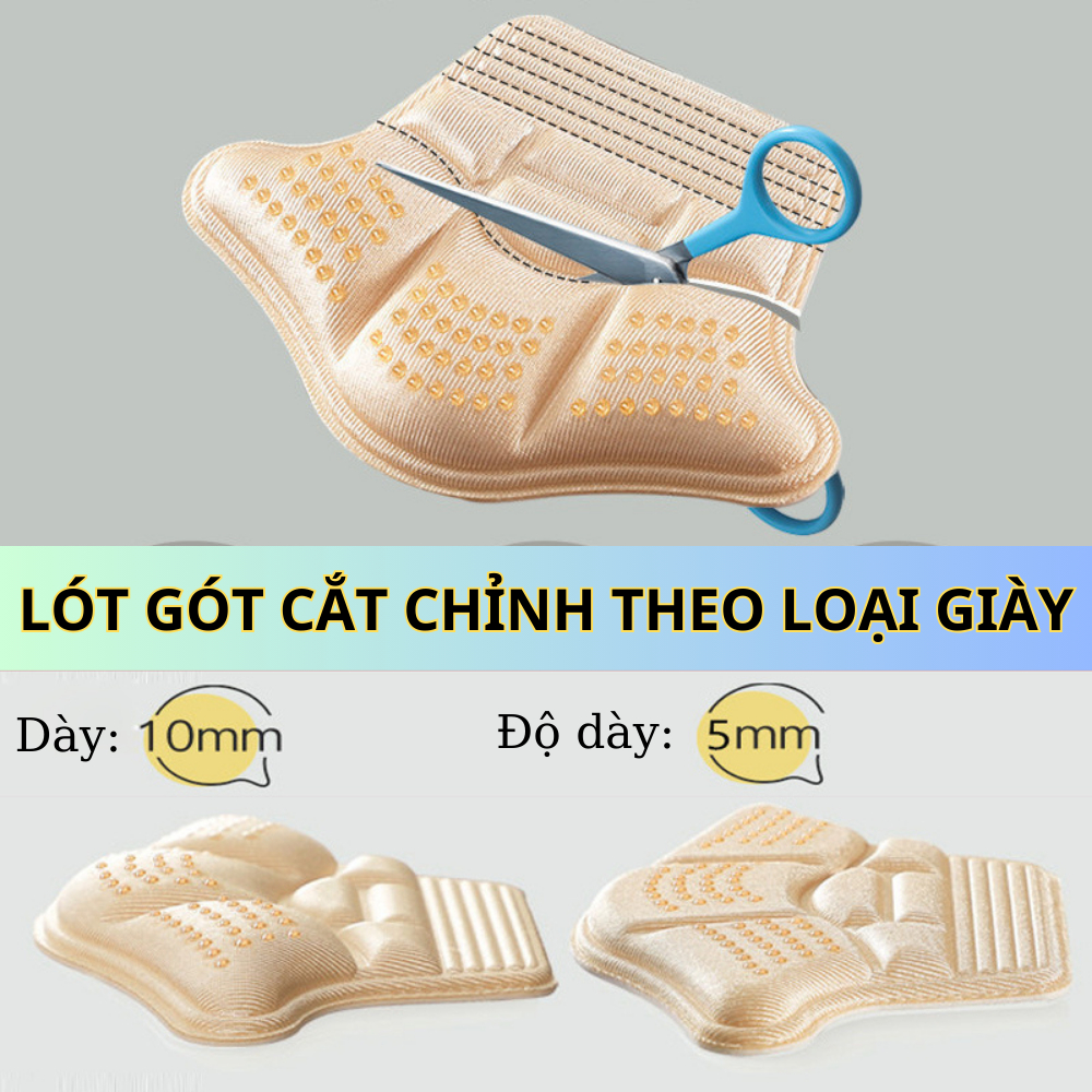 Các loại lót gót giày giảm size (chống rộng) - Giải pháp chống giày bị rộng tuột gót - Đệm gót giảm 0.5-1.5 size êm chân