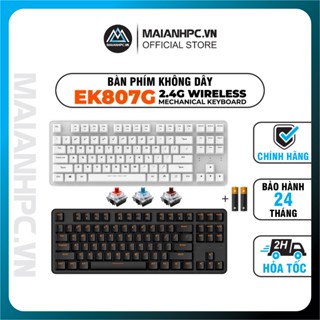 Bàn phím cơ không dây DareU EK807G Wireless đen/ trắng sẳn pin bảo hành 24 tháng