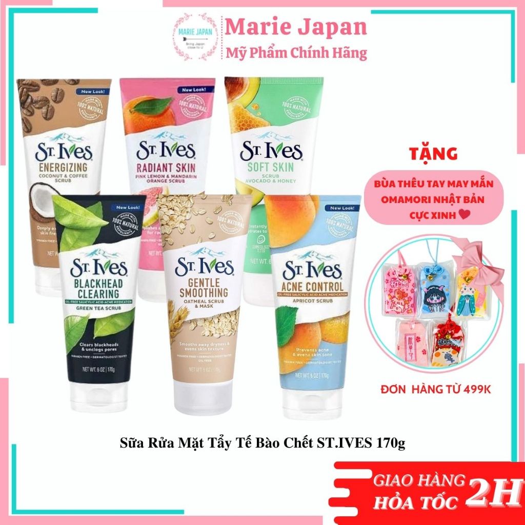 Sữa Rửa Mặt Tẩy Tế Bào Chết ST.IVES 170g