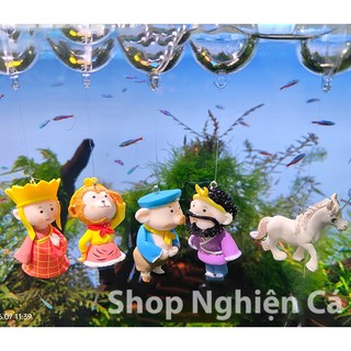 Mô hình 4 thầy trò đường tăng, tôn ngộ không mini cute trang trí bàn làm việc, decor bàn học, bể cá, terrarium