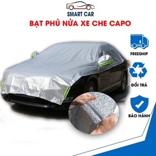 Bạt che nóc xe ô tô 3 lớp tráng bạc cao cấp, bạt phủ nửa xe ô tô hatchback, sedan, suv - smart car