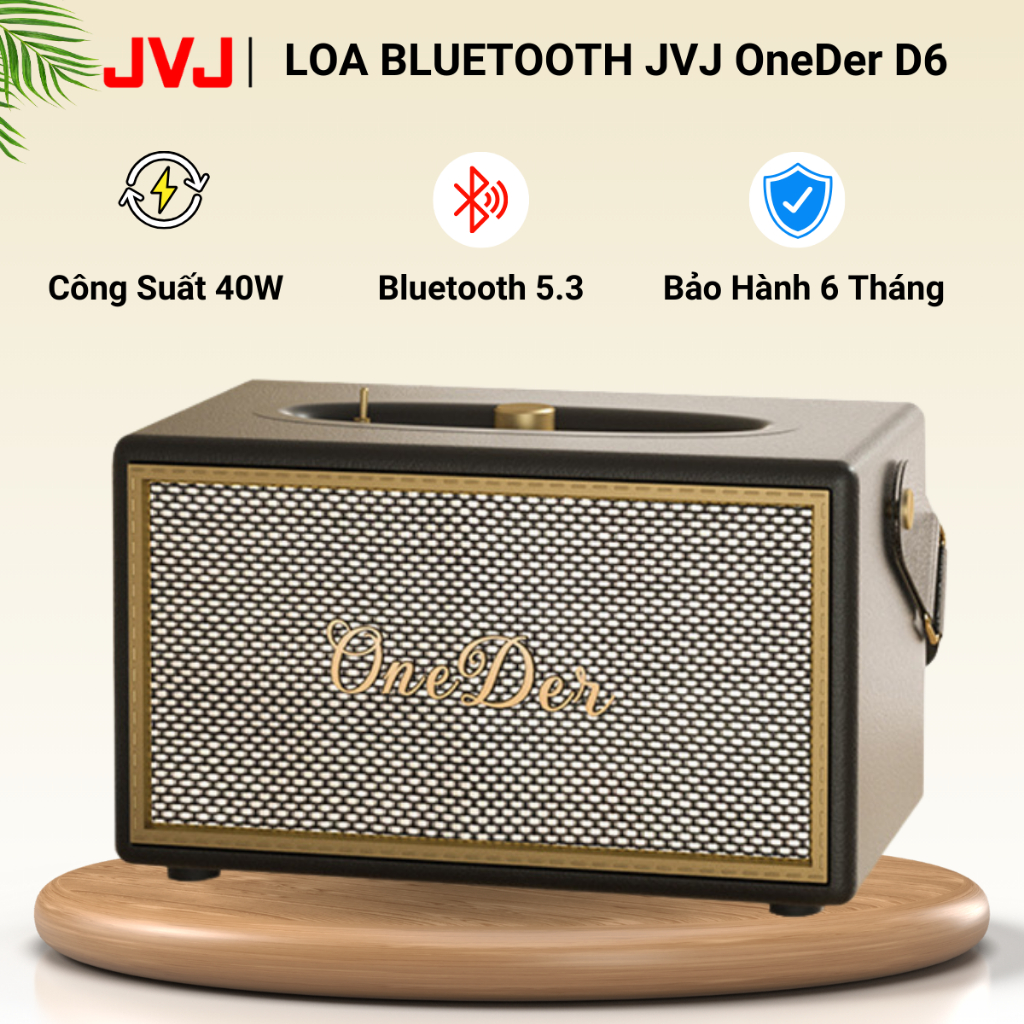 Loa Bluetooth OneDer D6 JVJ Chính Hãng, Loa Nghe Nhạc Bluetooth Nhỏ Gọn. Bass Cực Căng, Gia Điệu Sắc Nét - BH 6 Tháng