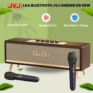  Loa Bluetooth Kèm 2 Mic OneDer D8 60W JVJ Chính Hãng Loa Nghe Nhạc Bluetooth Âm Bass Mạnh Mẽ Bọc Da - BH 6 Tháng 