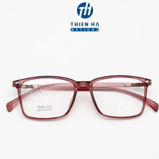  Gọng kính vuông THIENHA OPTICAL nhựa dẻo nam nữ dễ đeo nhẹ nhiều màu TH8087 