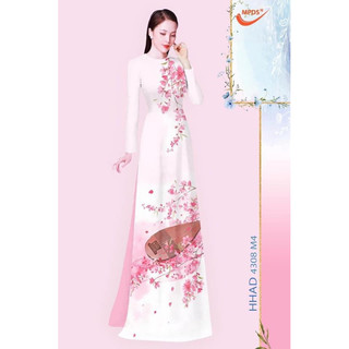 Vải may áo dài in hoa 3D đẹp