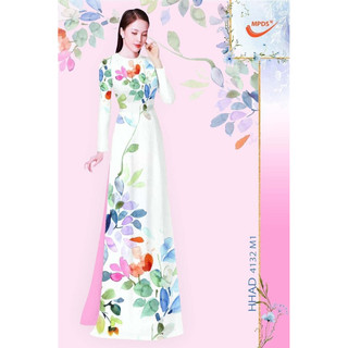 Vải may áo dài in hoa 3D đẹp