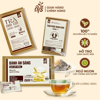  Set Bánh Gạo Lứt Kèm Trà Thảo Mộc Và Muối Ngâm Chân Thảo Dược Giảm Cân, Thanh Lọc Cơ Thể