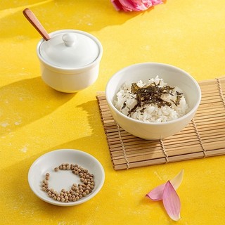 Đĩa muối tiêu, bát chấm lohaco trắng cao cấp