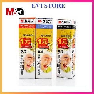 Vỉ 2 ruột bút gel nước 0.5mm m&g mg-6139 / ruột mg 6139 thay cho bút nước đậy nắp