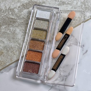 Set 6 màu bột tráng gương dạng nén trang trí móng - tráng gương nail Tông màu Nâu