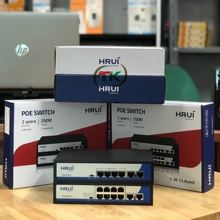 Switch poe 4 port & 8 port hrui 100mbps + 2 port uplink