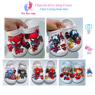 [Tặng 10 Sticker] Dép Cross Baya cho bé trai Màu trắng Mix Sticker Sục Crocs Classic nam nữ người lớn hàng xuất khẩu