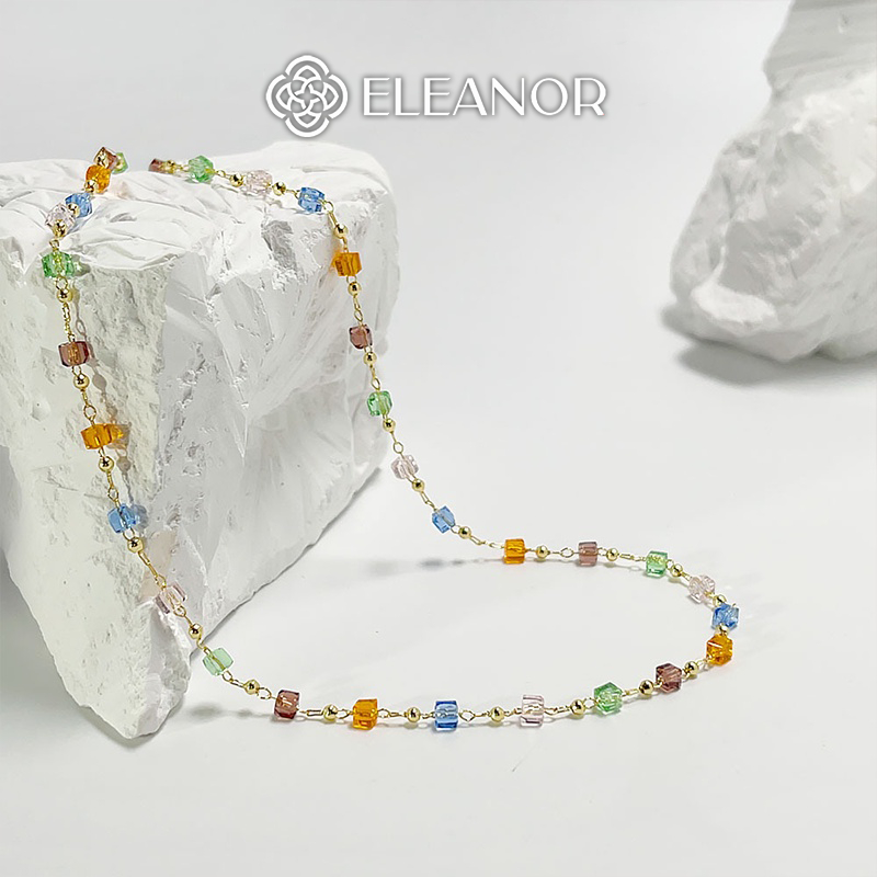 Dây chuyền nữ đính hạt cườm Eleanor Accessories dạng chuỗi hạt nhiều màu sắc vòng cổ basic phụ kiện trang sức 5335