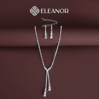Dây chuyền bông tai nữ Eleanor Accessories bộ trang sức đính đá sang trọng phụ kiện trang sức 8233