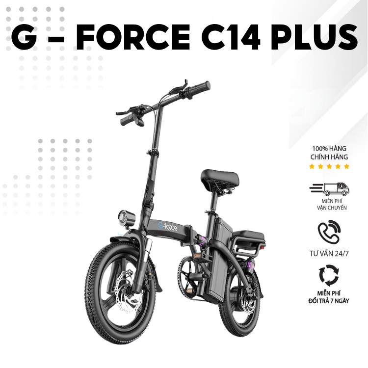 Xe đạp điện gấp gọn GForce C14 (Phiên bản 7 giảm xóc) | BigBuy360 - bigbuy360.vn