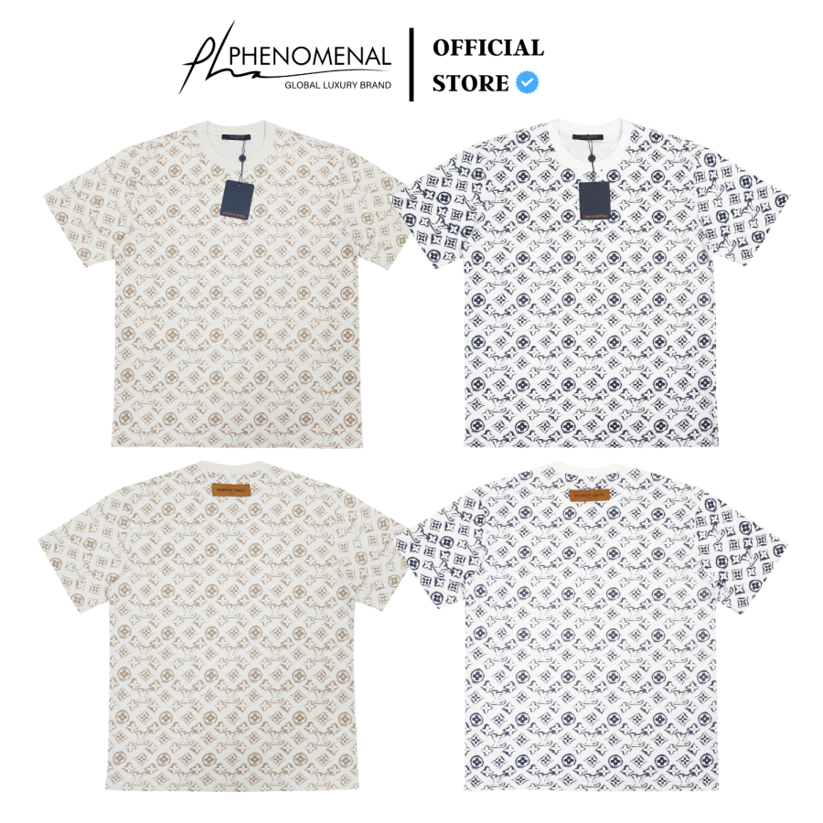 Áo LV Monogram Sand - Áo thun chất 100%cotton mịn dày 250GSM nặng trên 300gram