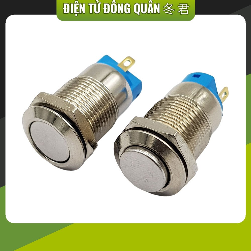[HCM]  Nút nhấn tự giữ kim loại 12mm