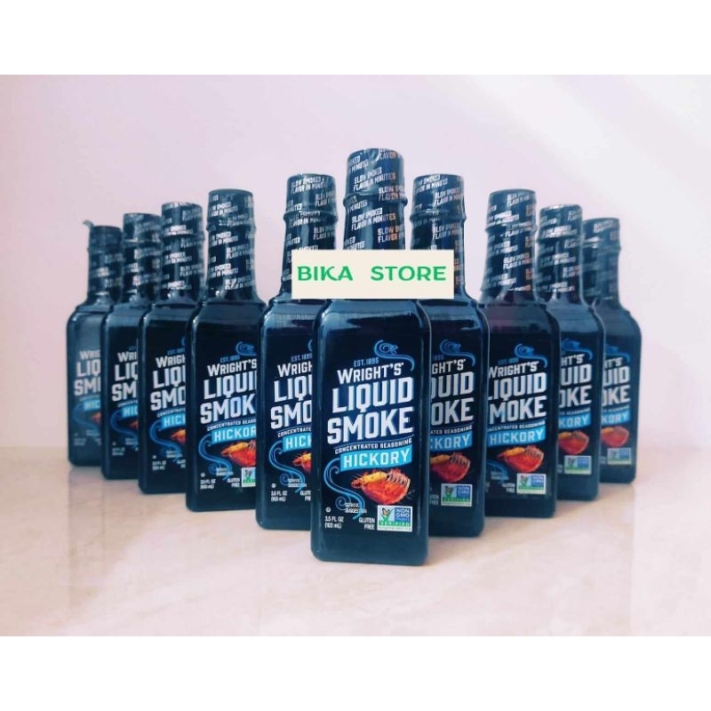 Nước Sốt Xông Khói Ướp Đồ Nướng BBQ Wrights Liquid Smoke Hickory 1 Chai 103ml