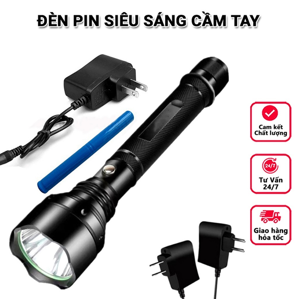 Đèn Pin Siêu Sáng Begor Đèn Pin Cầm Tay Vỏ Hợp Kim Chắc Chắn Chống Thấm Nước 4 Chế Độ Chiếu Sáng - Bảo Hành 12 Tháng