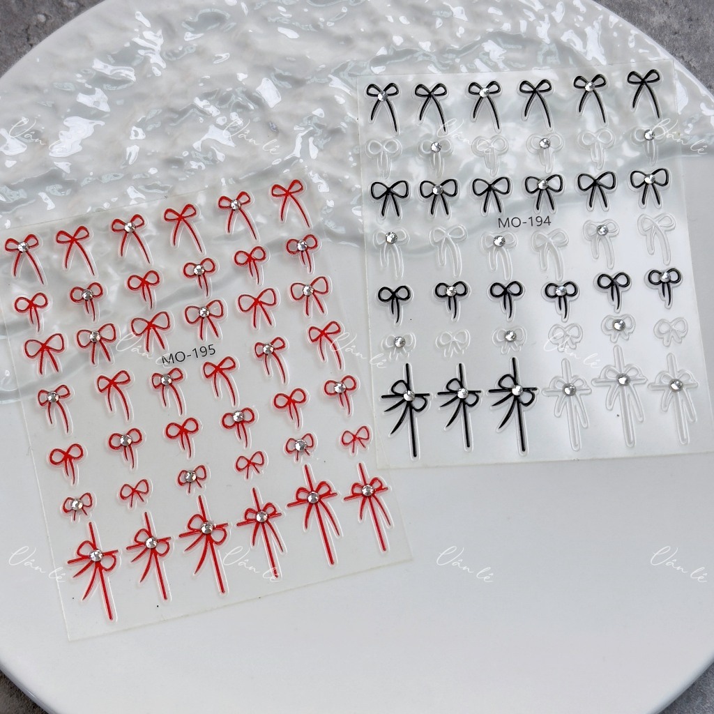 Sticker nail 5D lụa nổi trang trí móng tay